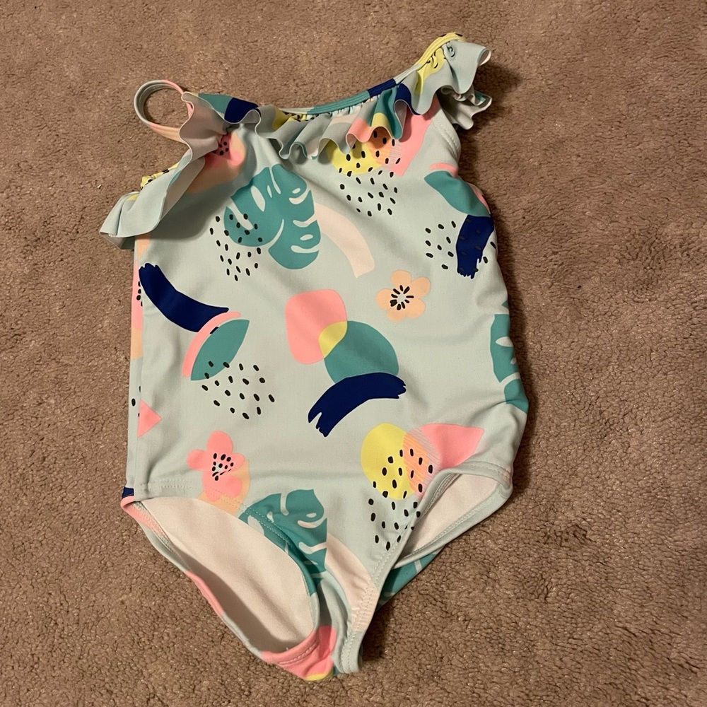 Carters Girls One Piece Light BlueSwimsuit - Size 3T